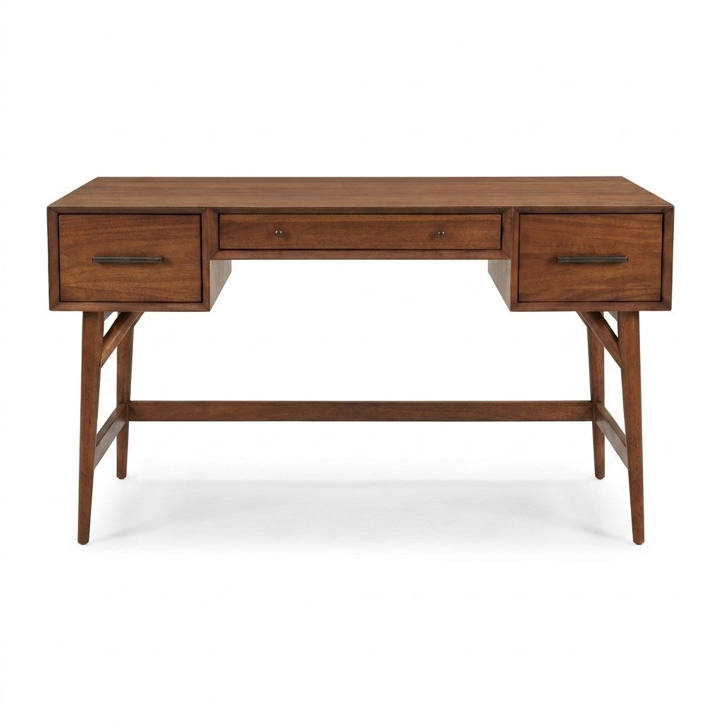 Walnut Mid-Century Desk - consignment furniture Portland