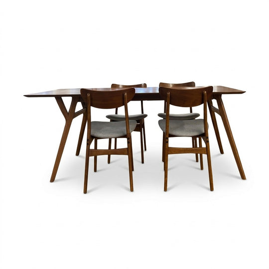 Walnut Mid-Century Dining Set - view 2