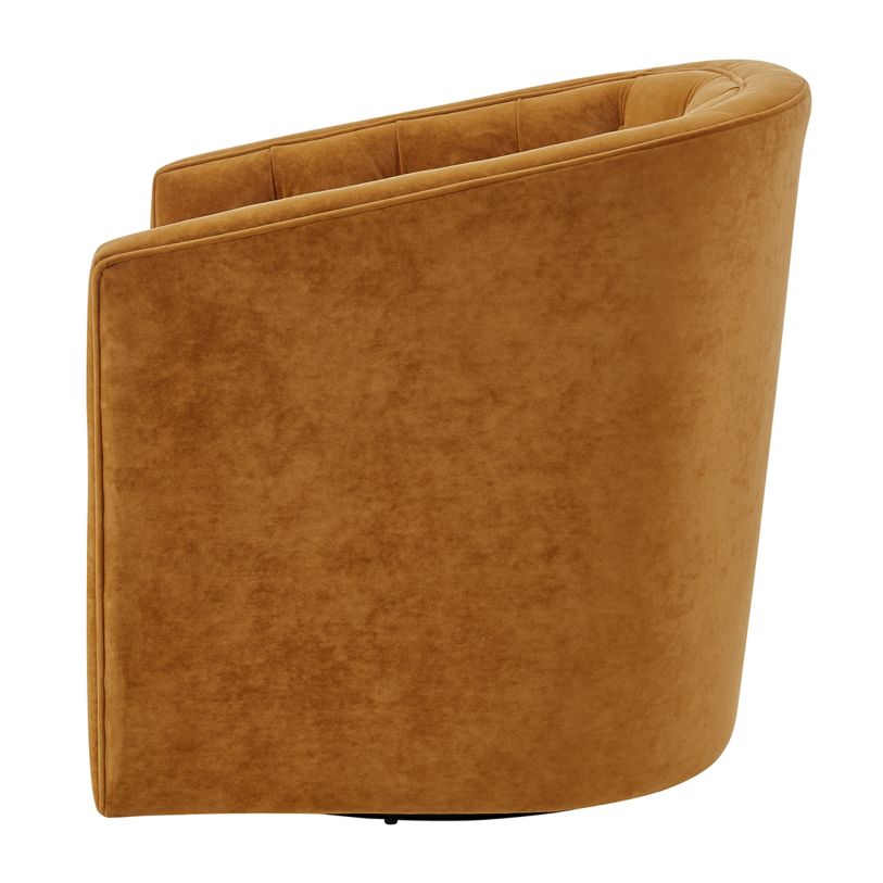 Walsh Swivel Arm Chair in Dainty Caramel back view - swivel arm chair by NPD - Whats New Furniture Portland OR