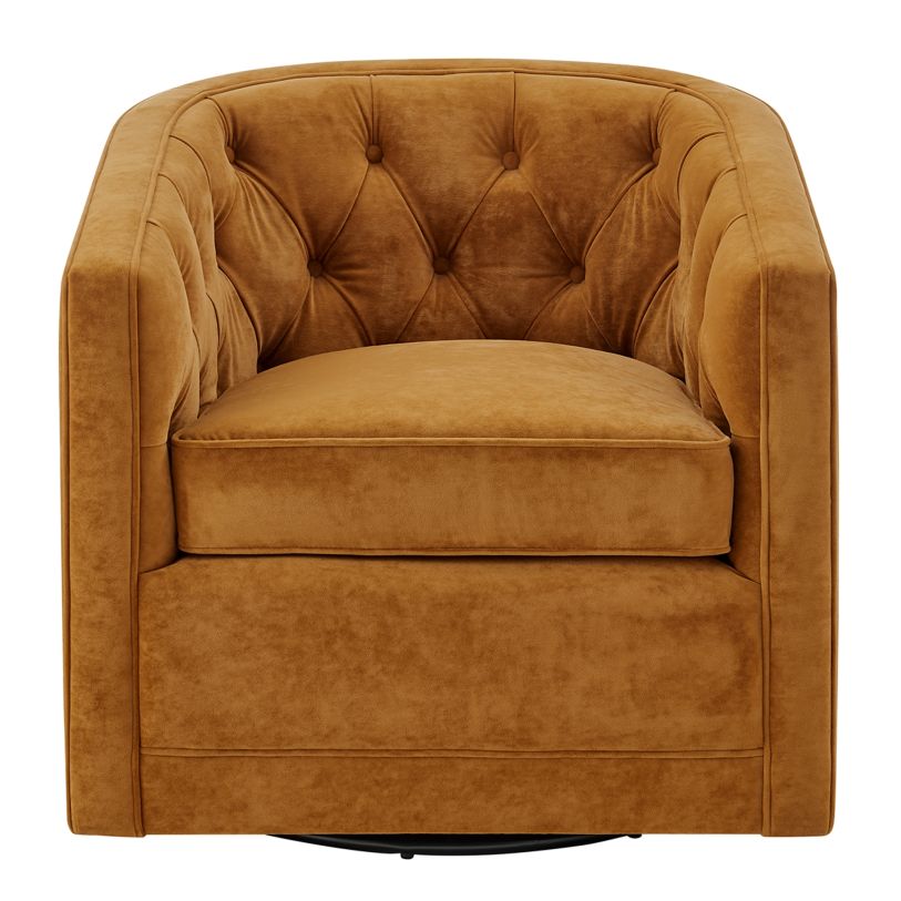 Walsh Swivel Arm Chair in Dainty Caramel - swivel arm chair by NPD - Whats New Furniture Portland OR