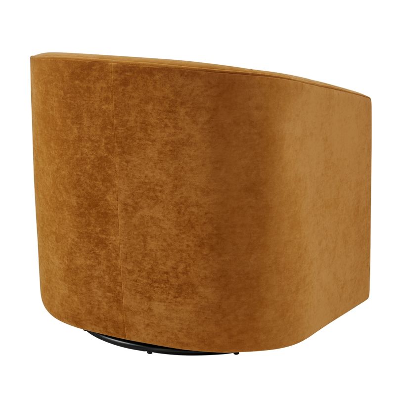 Walsh Swivel Arm Chair in Dainty Caramel side view - swivel arm chair by NPD - Whats New Furniture Portland OR