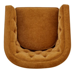 Walsh Swivel Arm Chair in Dainty Caramel top view - swivel arm chair by NPD - Whats New Furniture Portland OR