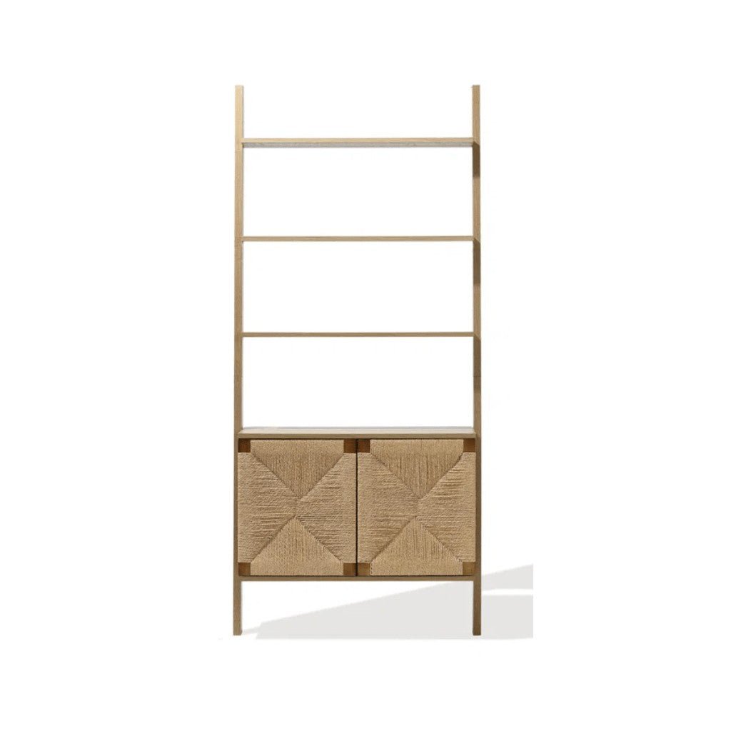 Kaia 4-Shelf Etagere Bookcase with 2-Door Cabinet Storage | What's New Furniture Portland