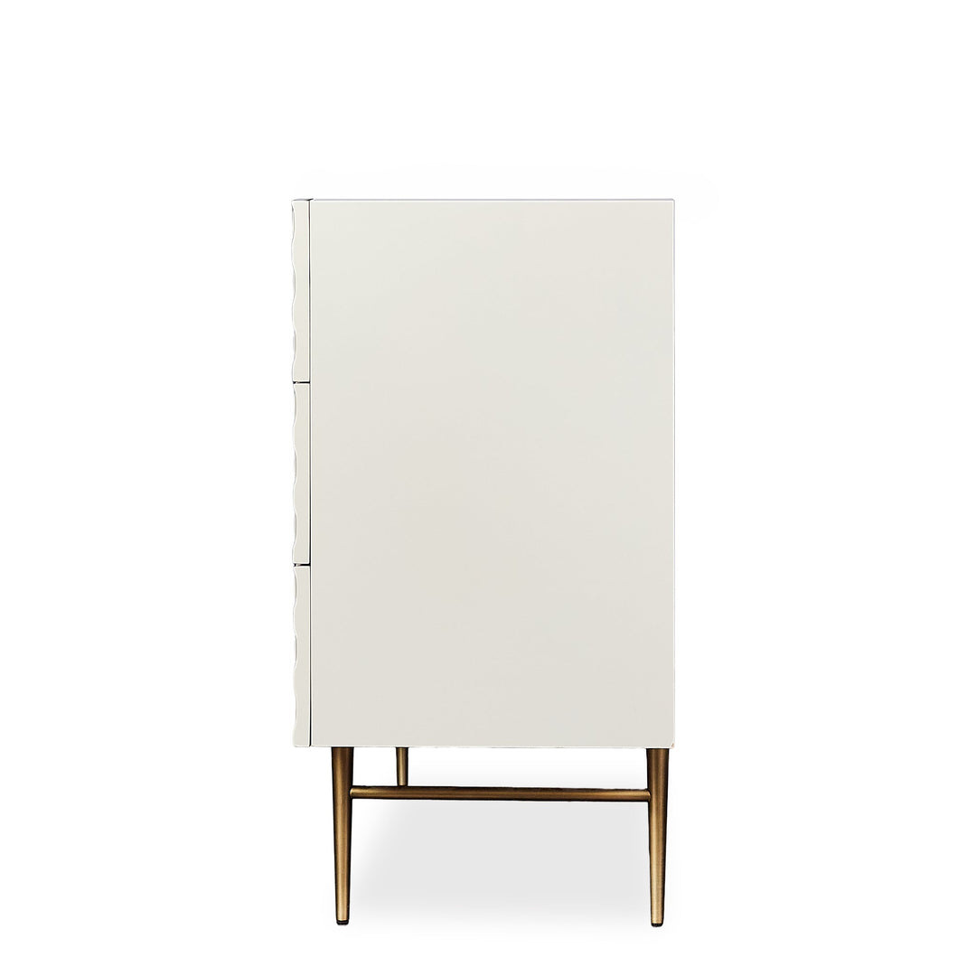 Audrey 6 Drawer Dresser | White / Gold