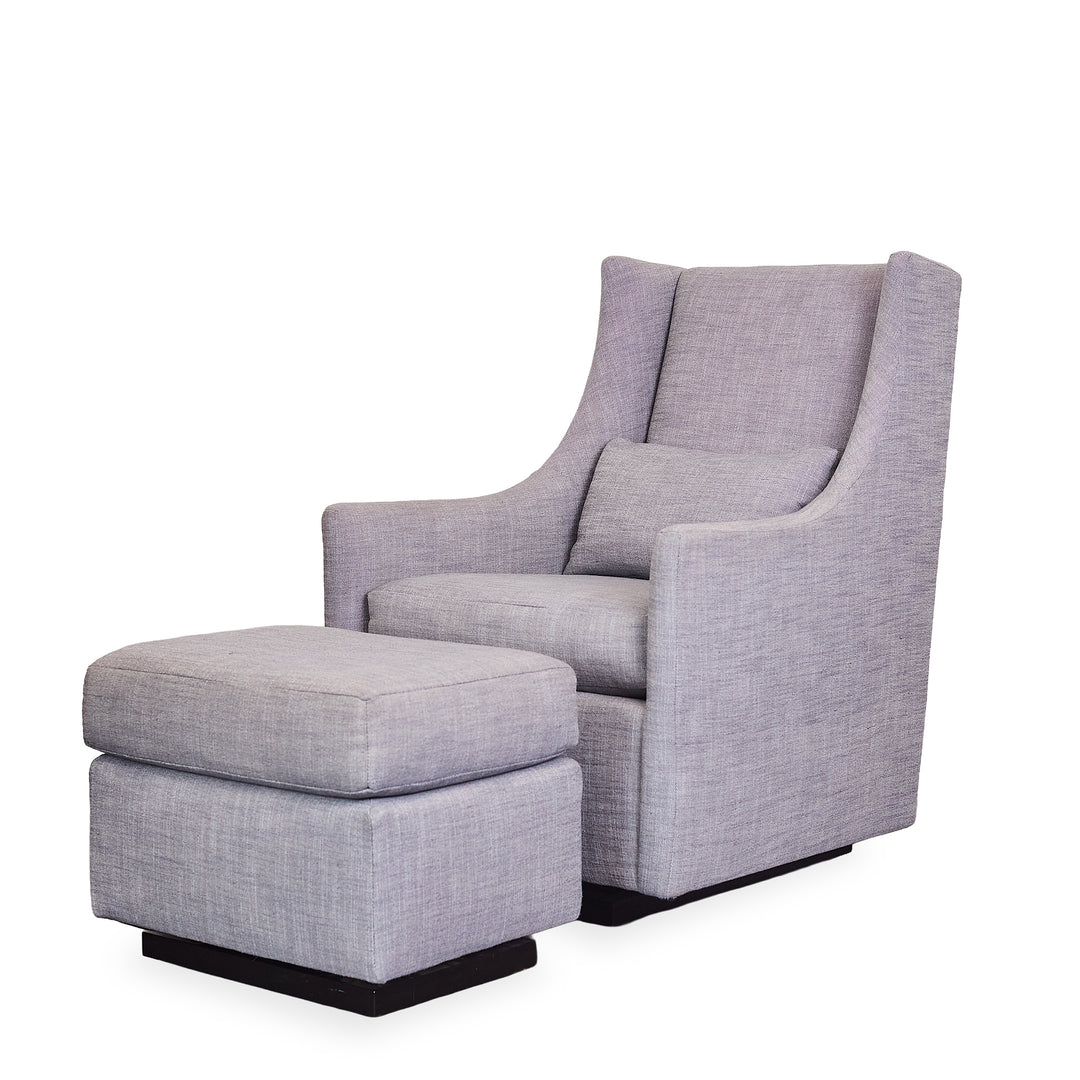West Elm Glider w/ottoman detail view 3 - Whats New Furniture - Portland, Oregon