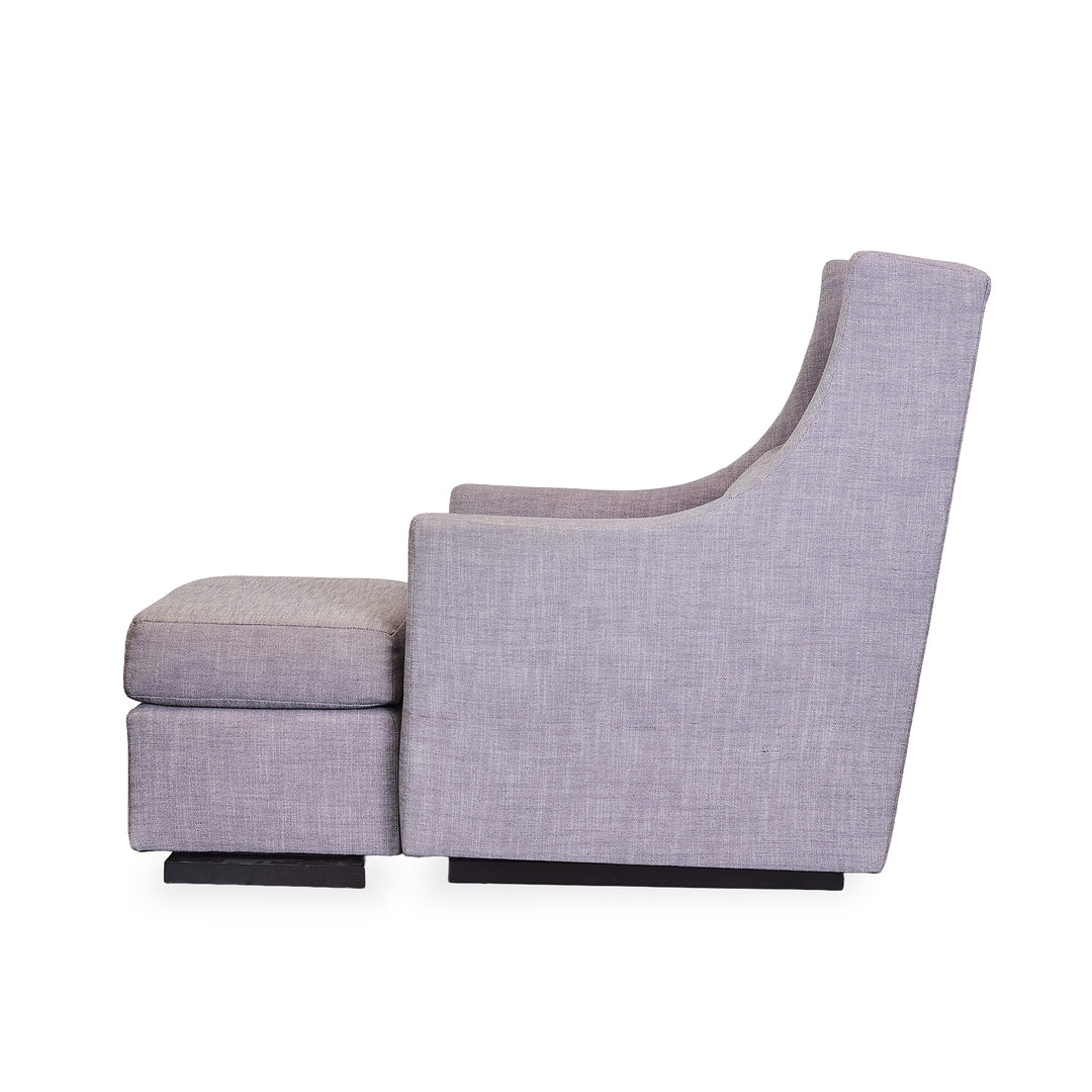 West Elm Glider w/ottoman detail view 2 - Whats New Furniture - Portland, Oregon