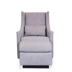 West Elm Glider w/ottoman detail view - Whats New Furniture - Portland, Oregon