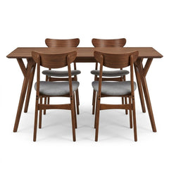 Walnut Mid-Century Dining Set - consignment furniture Portland