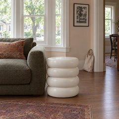 West End Table in Ivory Clay styled in a Portland home - Whats New Furniture