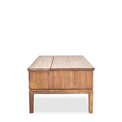 West Coffee Table W / Lift Top in Walnut profile view - lift-top storage coffee table by LH Imports - Whats New Furniture Portland OR