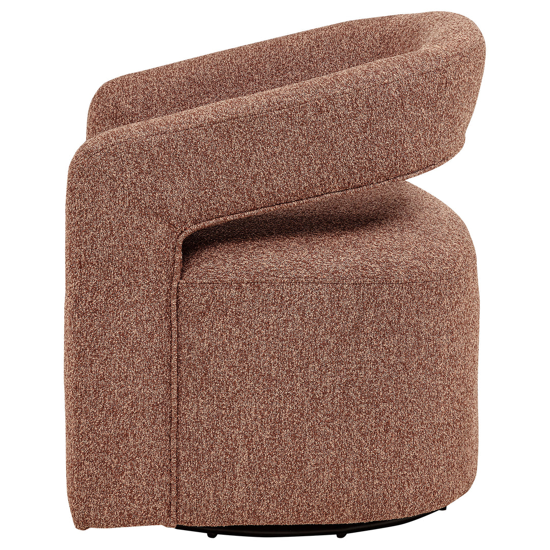 Westhill Boucle Upholstered Swivel Accent Chair Berry - What&