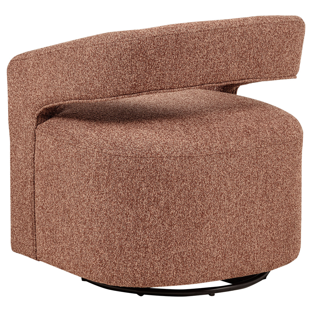 Westhill Boucle Upholstered Swivel Accent Chair Berry - What&