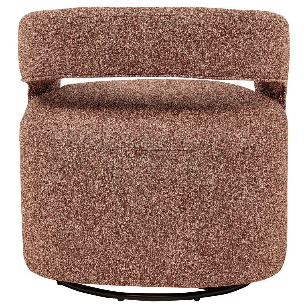 Westhill Boucle Upholstered Swivel Accent Chair Berry - What&