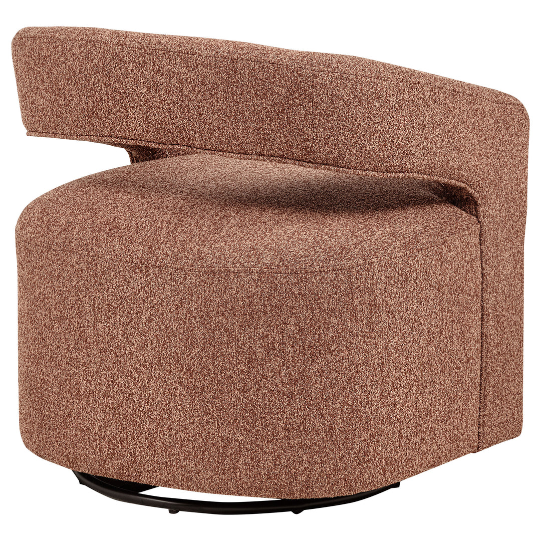 Westhill Boucle Upholstered Swivel Accent Chair Berry - What&