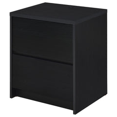 Westpark 2-drawer Nightstand LED Lights and USB Black - What&