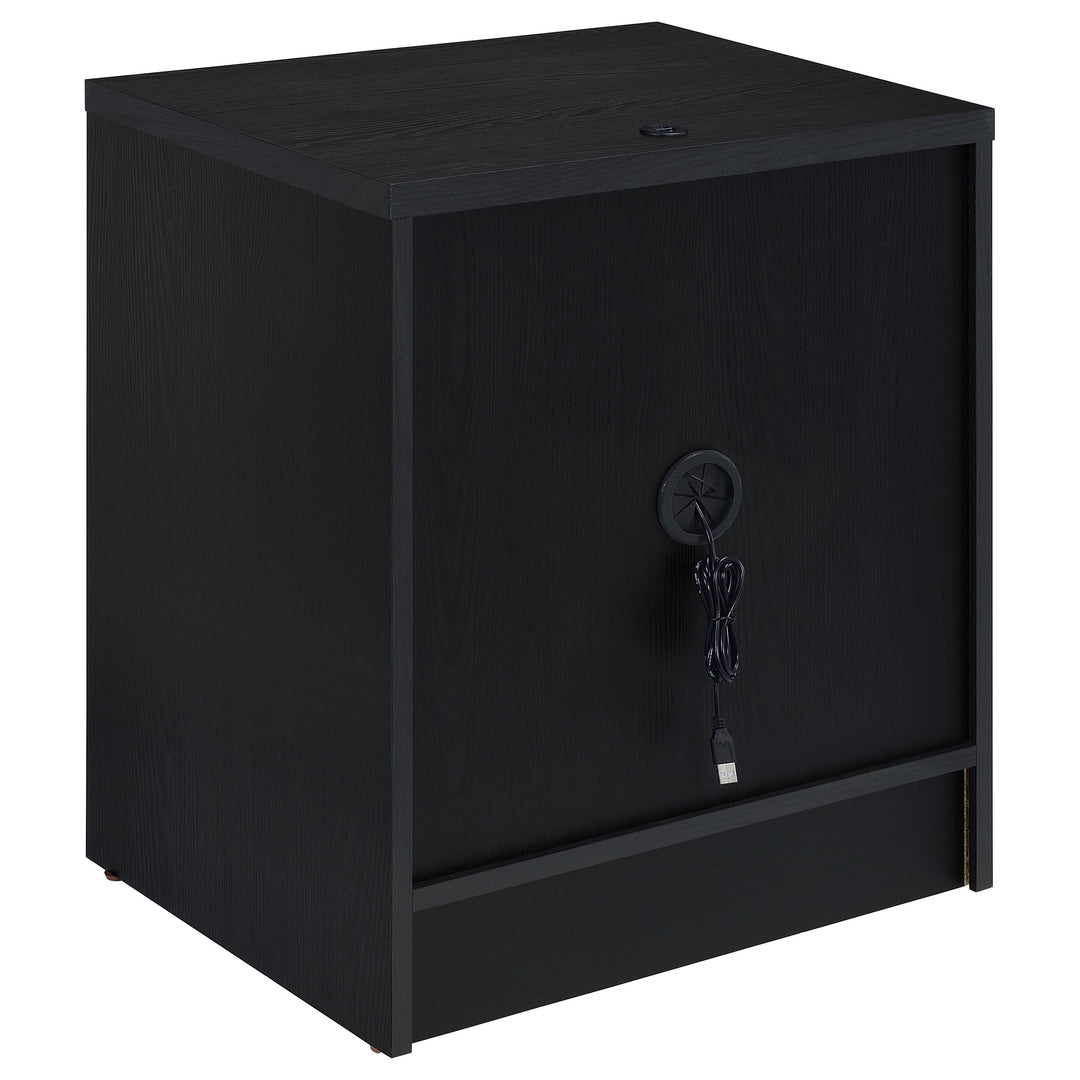 Westpark 2-drawer Nightstand LED Lights and USB Black - What&