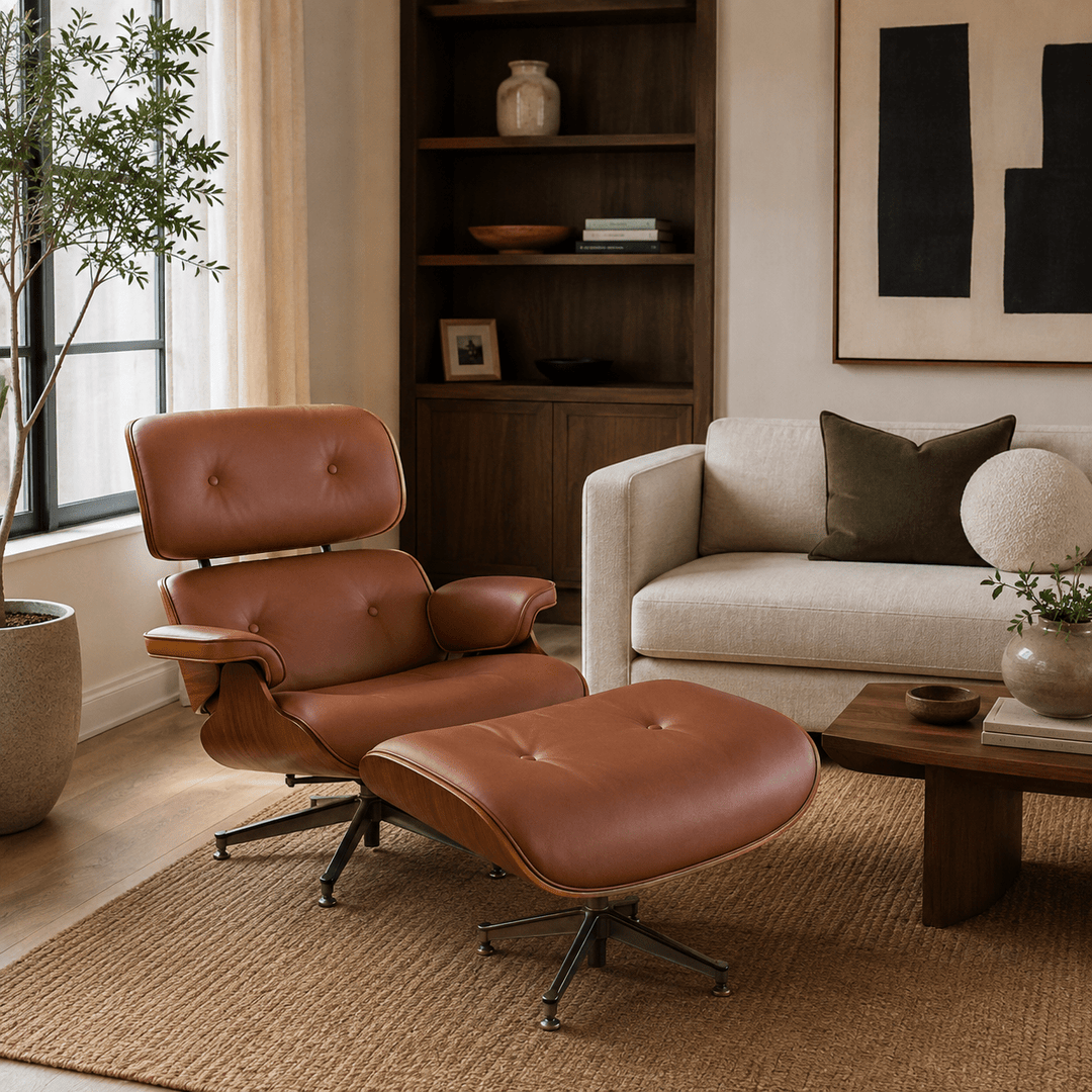Burnside Lounge Chair and Ottoman Set - What&