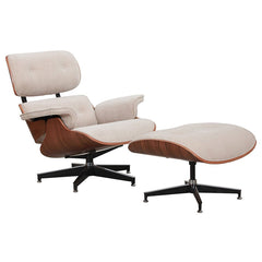 Burnside Lounge Chair and Ottoman Set in Moss Sand, three-quarter angle - Whats New Furniture