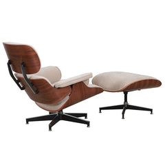 Burnside Lounge Chair and Ottoman Set in Moss Sand, side view - Whats New Furniture