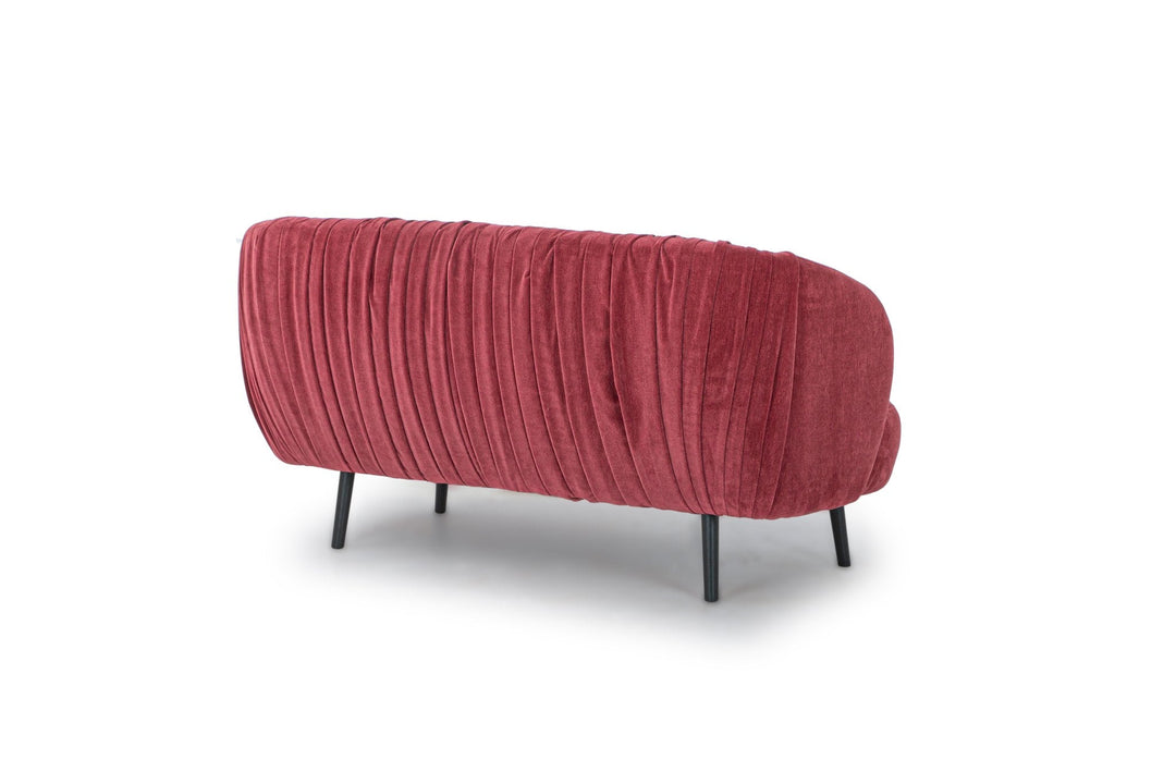 Cathedral Loveseat in Moss Red back view - loveseat by What&