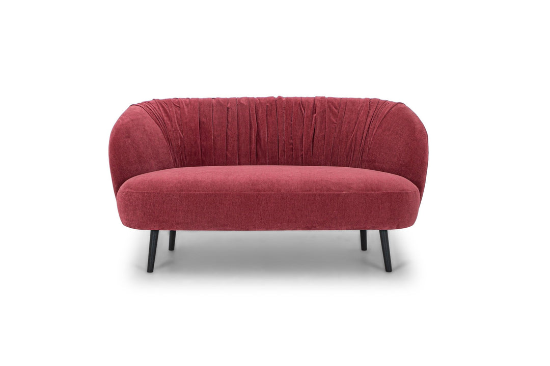 Cathedral Loveseat in Moss Red front view - loveseat by What's New Furniture - Whats New Furniture Portland OR