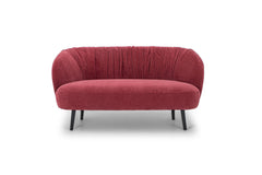 Cathedral Loveseat in Moss Red front view - loveseat by What&