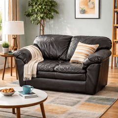 Comfy Leather Loveseat - Whats New Furniture - Portland, Oregon