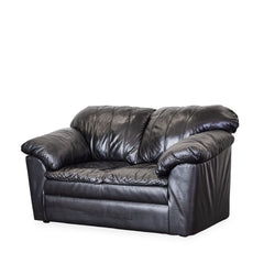 Comfy Leather Loveseat - Whats New Furniture - Portland, Oregon