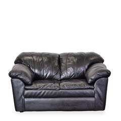Comfy Leather Loveseat - Whats New Furniture - Portland, Oregon