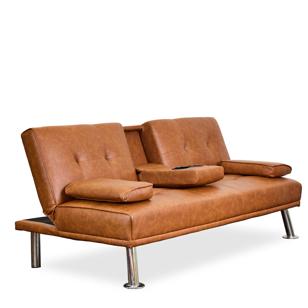 Faux Leather Futon - What&