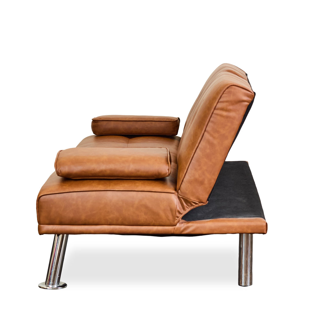 Faux Leather Futon - What&