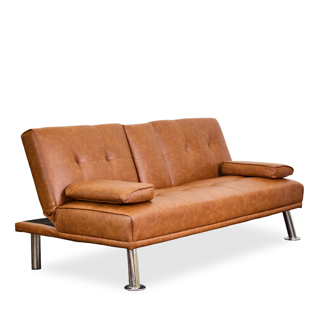Faux Leather Futon - What&