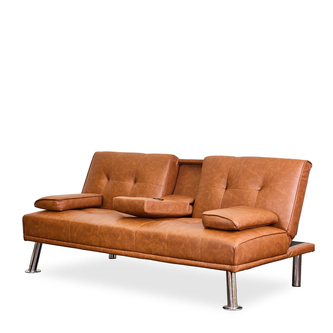 Faux Leather Futon - What&