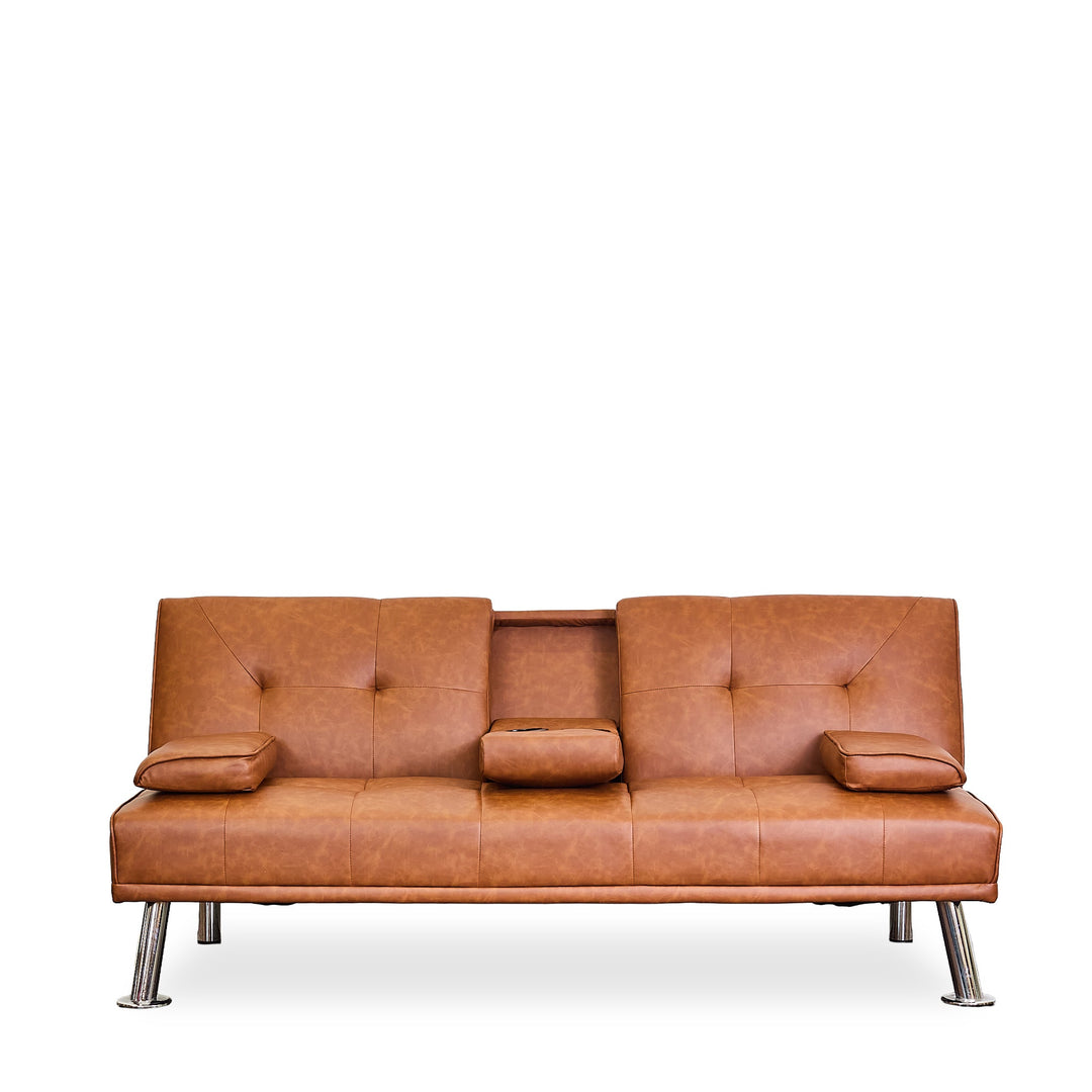 Faux Leather Futon - What&