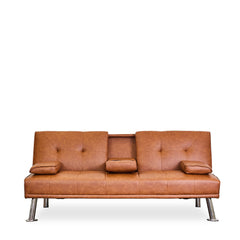 Faux Leather Futon - What&
