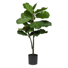 Faux fiddle leaf fig tree in black nursery pot - Whats New Furniture Portland OR