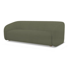 Finn 3-Seater Sofa in Pasha Army fabric - angled three-quarter view - mid-century modern sofa - Whats New Furniture Portland OR