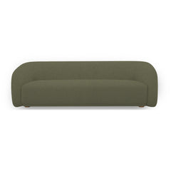 Finn 3-Seater Sofa in Pasha Army fabric - front view - mid-century modern sofa - Whats New Furniture Portland OR