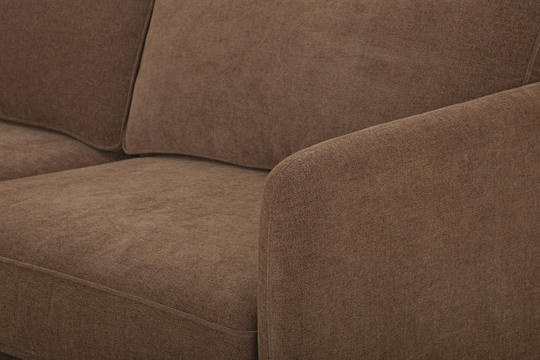 Highland Sectional in Nantes Brown LHF detail view - chaise sectional by What&