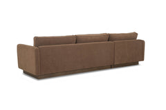 Highland Sectional in Nantes Brown LHF back view - chaise sectional by What&