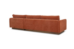 Highland Sectional in Moss Rust RHF back view - chaise sectional by What&