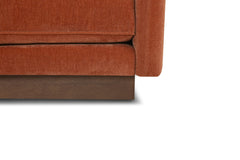 Highland Sectional in Moss Rust LHF detail view - chaise sectional by What&