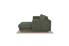 Highland Sectional in Canna Forest Green RHF side view - chaise sectional by What&