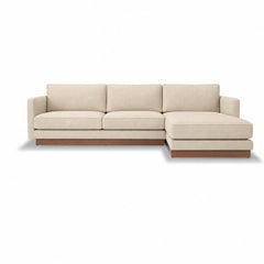 Highland Sectional in Vista Linen RHF front view - chaise sectional by What&