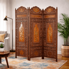 Indian hand carved privacy screen - What&