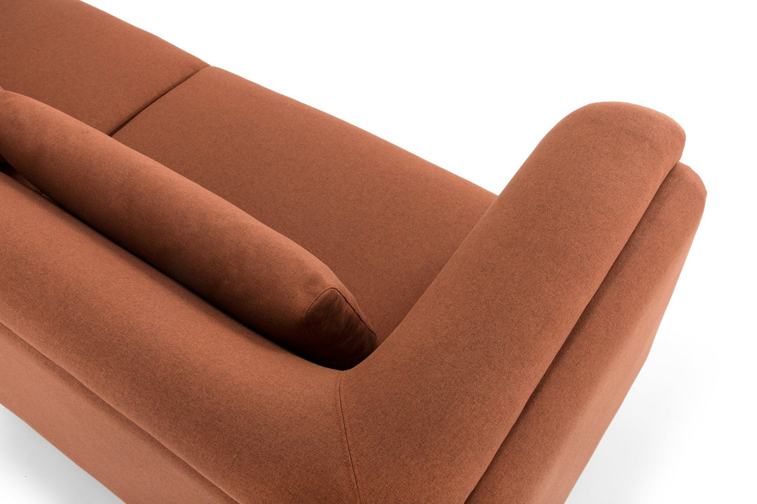 Ladd 3-Seater Sofa in Cute Burnt Umber fabric detail view - sofa by What&