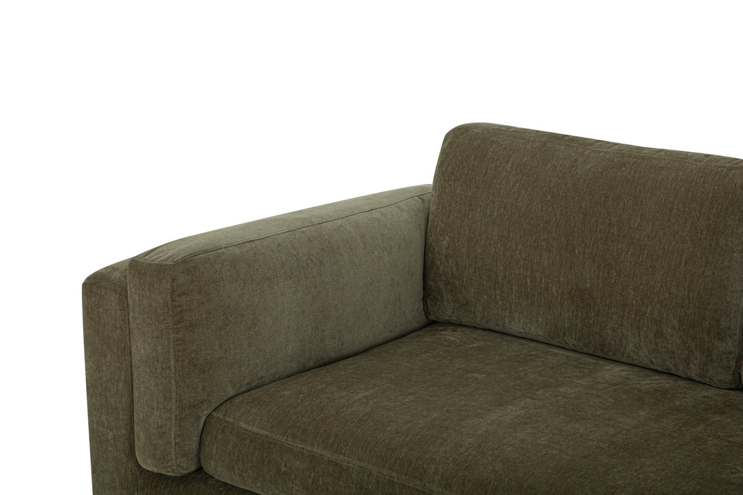 Lovejoy 2-Seater Sofa — solid natural light-wood sled base detail — What&