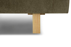 Lovejoy 2-Seater Sofa — Moss Olive Green recycled chenille fabric texture detail — What&