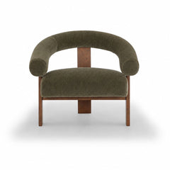 Marquam Accent Chair in Mohair Forest Green - studio - What&