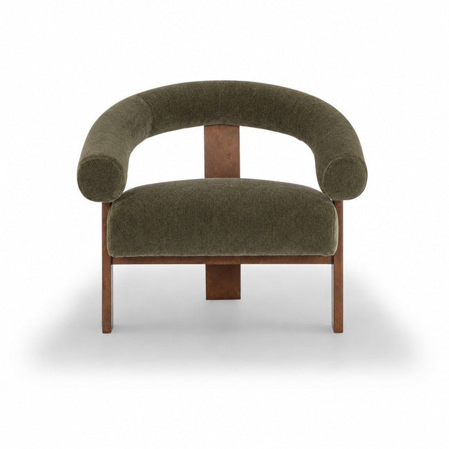 Marquam Accent Chair in Mohair Forest Green - studio - What's New Furniture - Whats New Furniture Portland OR